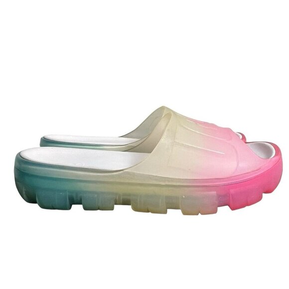 UGG Shoes - UGG JELLA CLEAR WATERCOLORS SLIDE - WOMEN'S SIZE 10 - (1139750) - RAINBOW